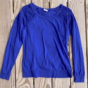 Blue Long Sleeve W Lace Accents PINK Brand